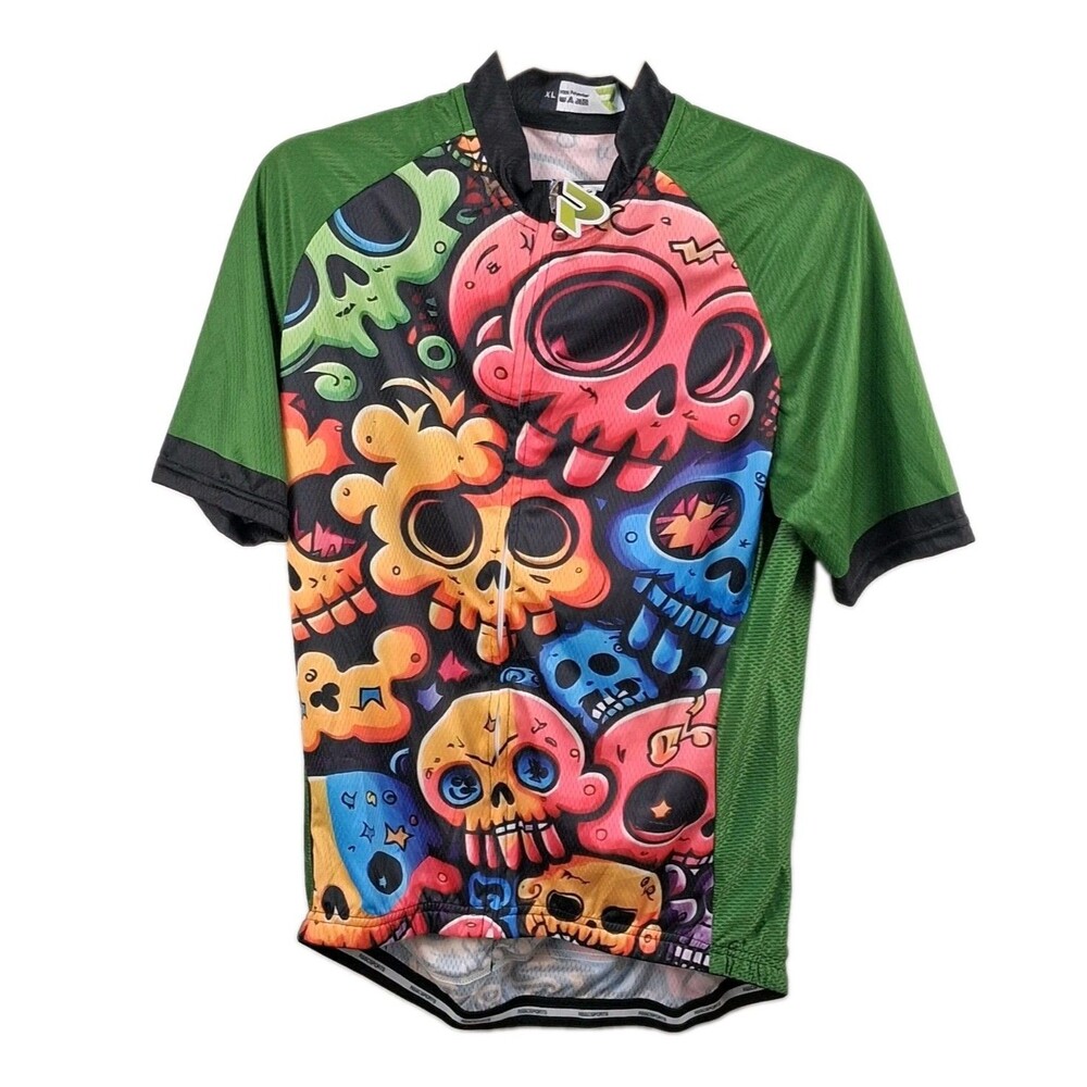 Psychedelic Alien Monster Cycling Jersey Men’s XL RSSC Sports Multicolor NWT